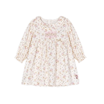 TeenieWeenie Kids Bear Childrens Wear 23rd Autumn and Winter Baby Girl Pure Cotton Printed Princess Dress