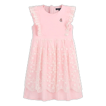 TeenieWeenie Kids Bear Childrens Clothing Girls Summer Mesh Embroidered Princess Dress Cute Sleeveless Dress