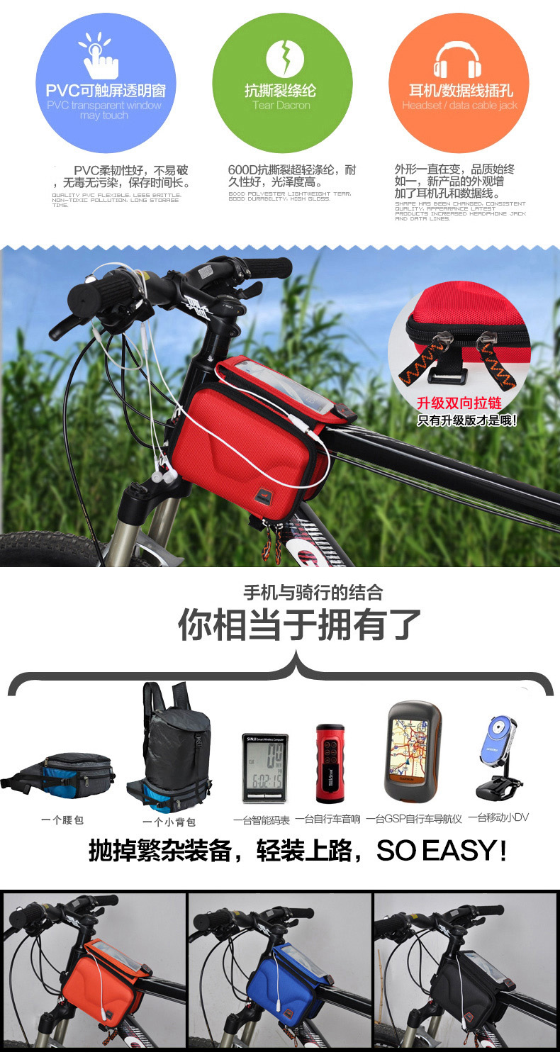 Sacoche pour vélo mixte - Ref 2233318 Image 11