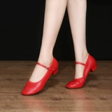 Обувь, красные танцующие туфли, из натуральной кожи, мягкая подошва