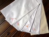Foreign trade stock cotton hand embroidered cloth napkin towel about 37CM two-color super value treatment