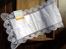 Gtune Princess Foreign Trade Pure Cotton Hand Embroidered Stick Craft Fugu Cloth Art Paper Towel Collar Paper Cover Containing Hanging Bag