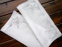 Foreign trade cotton Chaoshan handmade embroidery drawing vintage handkerchief scarf scarf 30CM rose two
