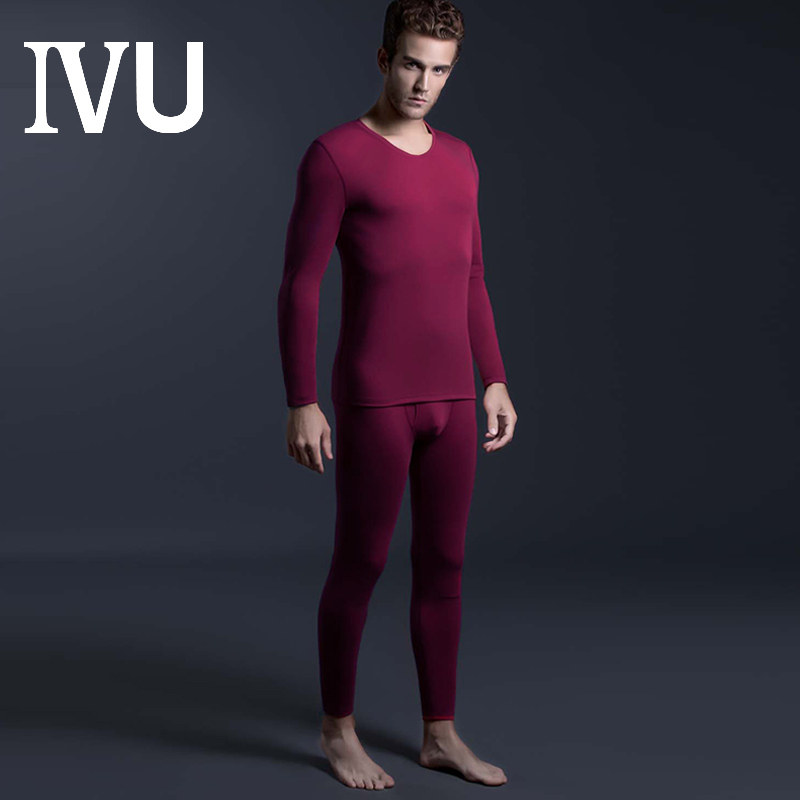 Anlifang's IVU thin models Modale V collar bottom warm clothes suit men's no-mark autumn clothes sanitary pants UD0164