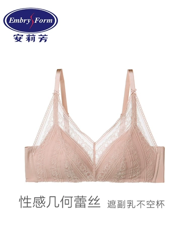 Эмбрион, тонкий кружевной топ с глубоким V-образным вырезом, беспроводной бюстгальтер, женский клетчатый бюстгальтер с маленькой грудью, большая грудь, открытое маленькое нижнее белье Eb3721