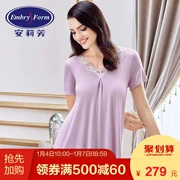 Đầm ren gợi cảm bên V-cổ ngắn tay pyjama nữ phương thức thoải mái dịch vụ nhà áo EL7723