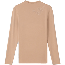 Embrys counter new product 2024 autumn and winter high-neck long-sleeved thickened autumn clothes womens bottoming top ED00423