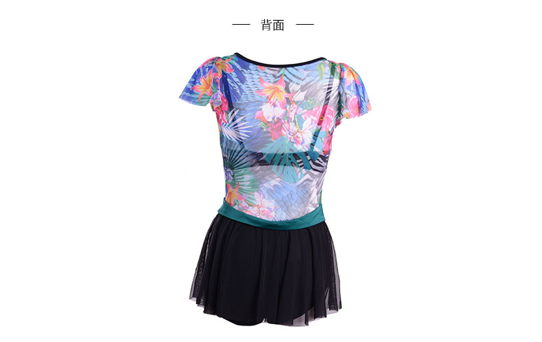 Cô Lilys Print Áo tắm một mảnh Váy bơi theo phong cách Beach Spa ES0871 - Bộ đồ bơi One Piece bộ đồ bơi nữ liền thân	