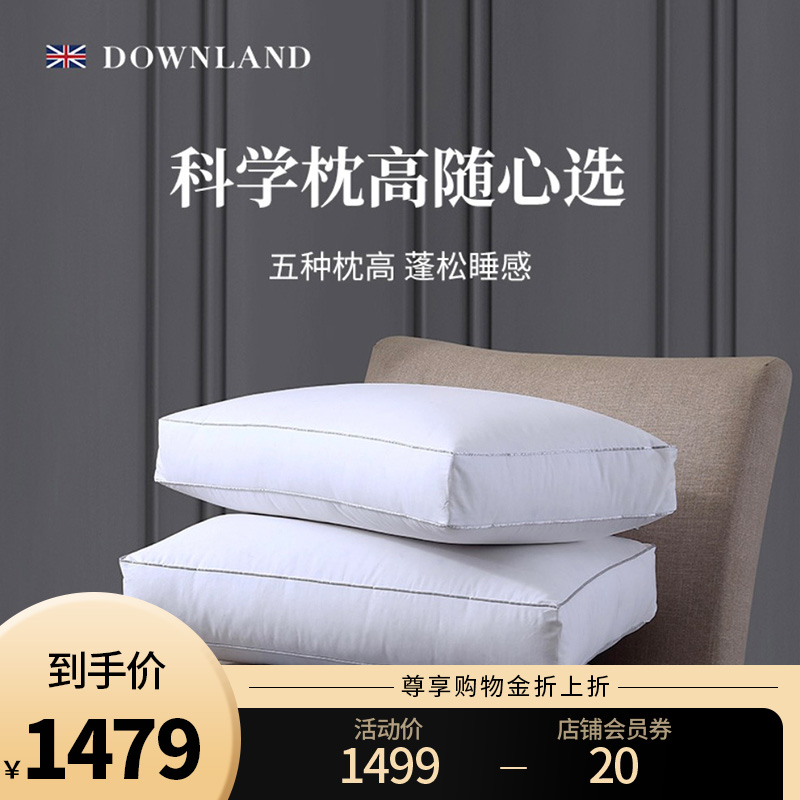 DOWNLAND SLEEPING GOD DOWN PILLOW FIVE STARS HOTEL GOOSE DOWN PILLOW NECK SUPPORT SLEEP HOME SINGLE CERVICAL SPINE