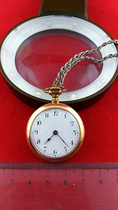 Qing Dynasty antique Swiss 20-year-old gold-filled two-door small pocket watch
