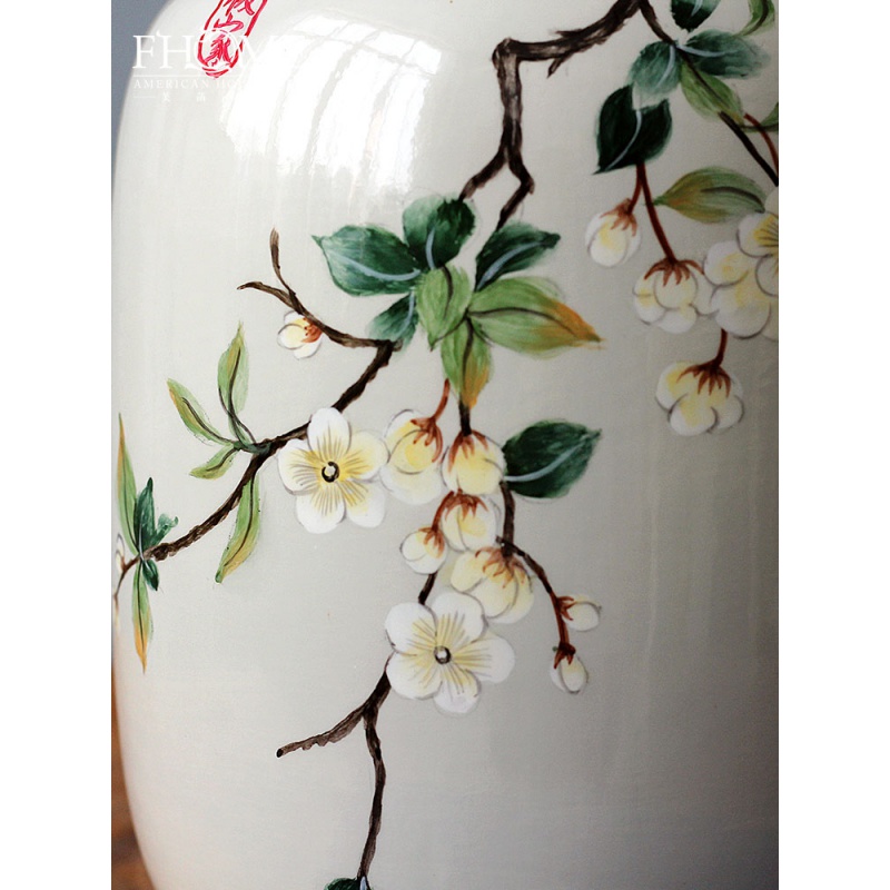 Ceramic vase furnishing articles embellish Chinese contracted home sitting room porch flower arranging flower implement large ins creative floral