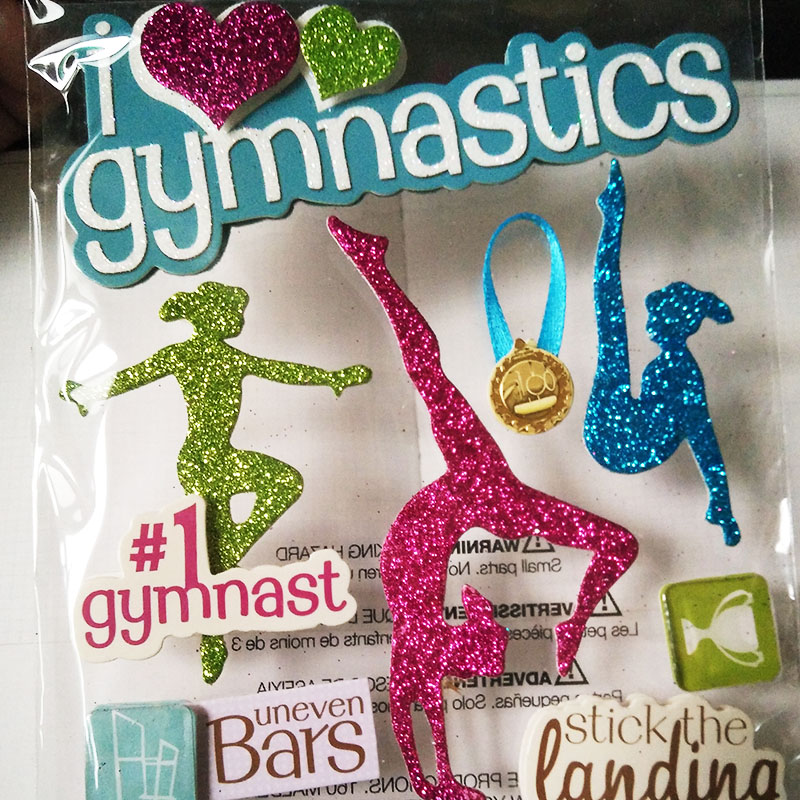 Oudan Bronzing Medal Gymnastics Dance 3D Stereo Scrapbook Card Album Decorative Sticker