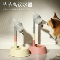 New pet height-adjustable water fountain dog drinking water bottle hanging cat drinking water bottle