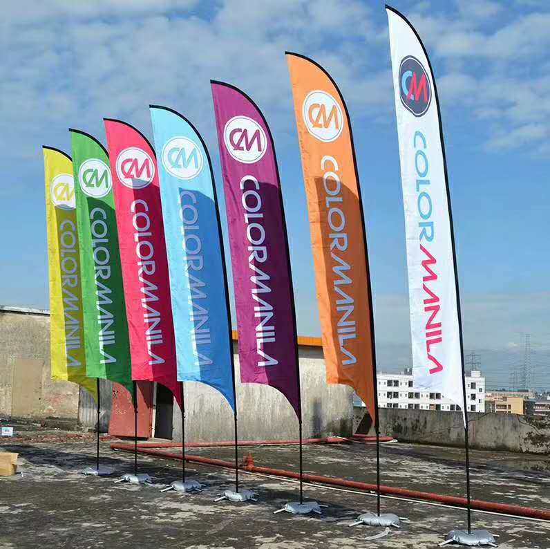 Customized flag flag water droplet flag water drop flag outdoor advertising flag 3 m 5 m sand flag