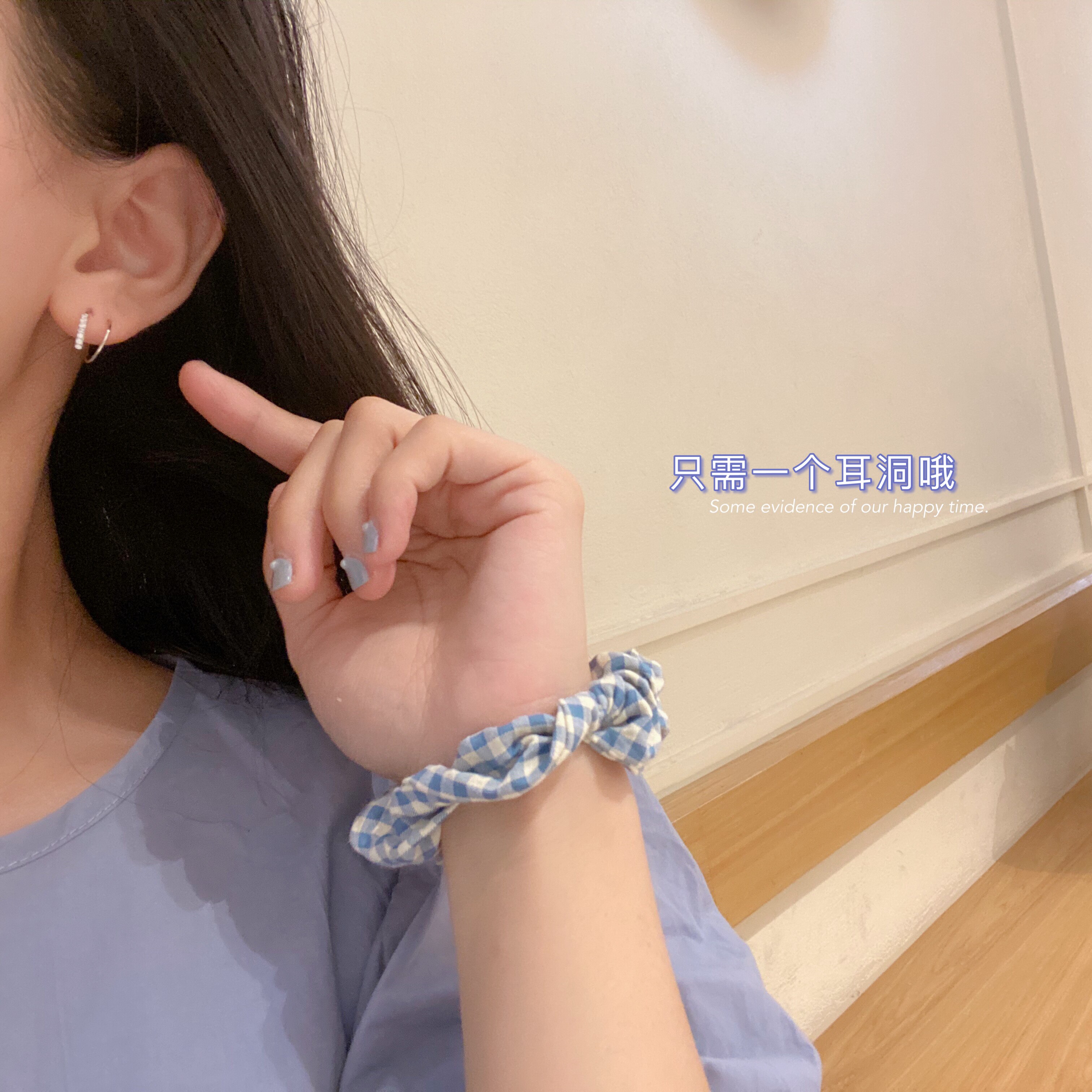 S925 sterling silver double-layer earrings spring spiral flash diamond earrings simple and cold style exquisite all-match earrings