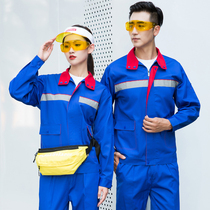 Spring and Autumn Anti-static Labor Protection Clothing Long Sleeve China Petroleum Garment Petrochemical Gas Station Work Clothes Set Mens Custom Embroidery