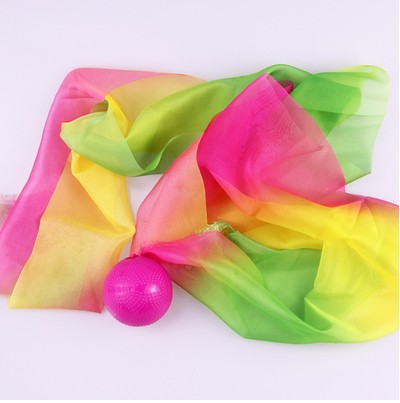 Two huajuu taiji soft ball quartz sand rings ball long silk polo color yarn bridge dongle to perform silicone ball