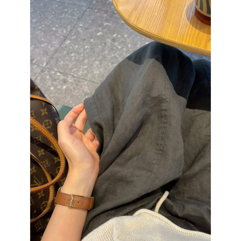 Military Green Old Money Style Linen Pants for Women, Summer Thin Wide-Leg Pants, Plus Size, Cotton-Linen Sun Protection Pants for Walking Military Green Old Money Style Linen Pants for Women, Summer Thin Wide-Leg Pants, Plus Size, Cotton-Linen Sun Protection Pants for Walking
