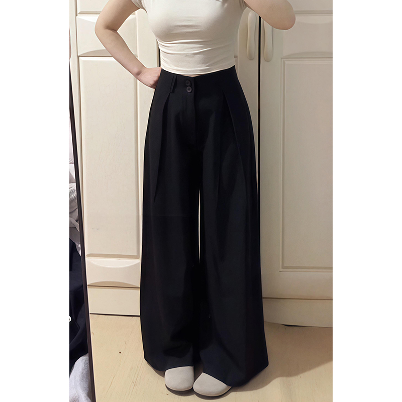 Black Suit Pants for Women, Plus Size, Slimming Casual Pants, Pear-Shaped Body, Thick Legs, Wide Hips, Straight Wide-Leg Pants Black Suit Pants for Women, Plus Size, Slimming Casual Pants, Pear-Shaped Body, Thick Legs, Wide Hips, Straight Wide-Leg Pants