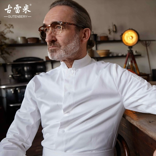 古雷米 Демисезонный кофейный лонгслив для работы, китайский стиль