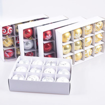 6cm painted ball 12 sets of Christmas decorations boxed color painted ball multi-color hand-painted ball