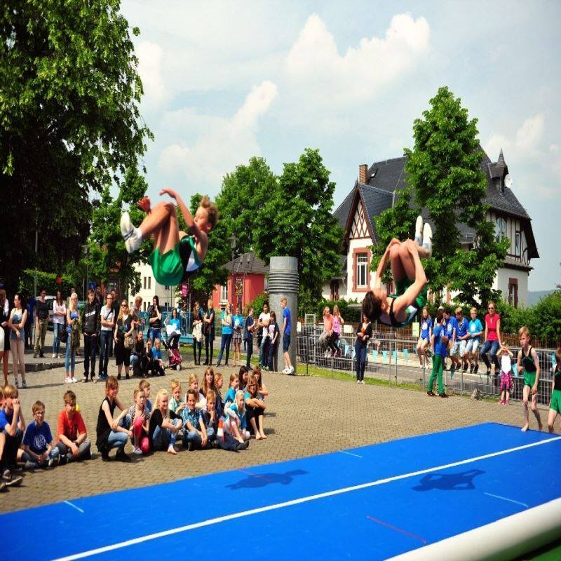 Inflatable elastic equipment Dance professional taekwondo air cushion protection Parkour trampoline mat Brushed flat gymnastics mat