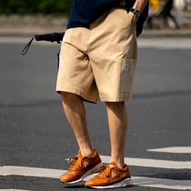 UrbanStandard Japanese Tide brand retro pocket tooling shorts mens loose five casual pants straight pants