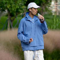 UrbanStandard Japanese original design pullover hooded plaid shirt mens early autumn thin loose casual