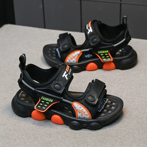 Летние сандалии для мальчиков, нескользящая детская пляжная обувь, коллекция 2021, мягкая подошва, подходит для подростков