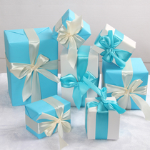 Christmas decorations gift box seven-piece set Christmas tree pile head ornaments small gift box set Christmas decoration arrangement