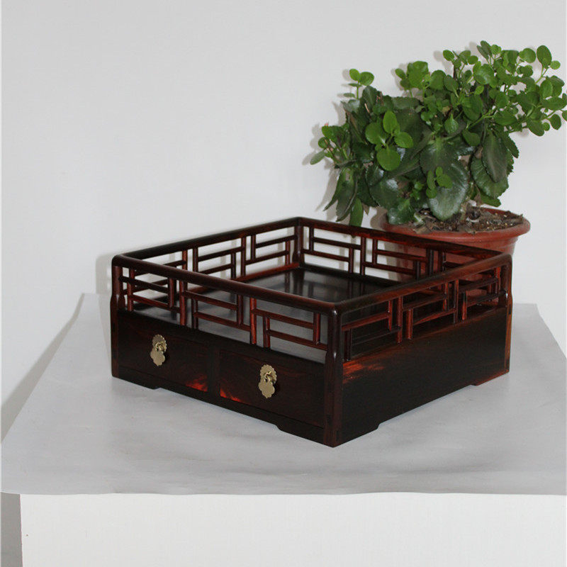 Big red rosewood cotoe rosewood all bearing plate mahogany text plate all Sheng plate railing type all bearing table table storage