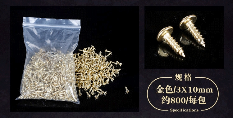 Phụ kiện khung ảnh miếng bạc vàng với ốc vít tự khai thác 3 * 8 3 * 10 3 * 12 3 * 14 ốc vít phần cứng - Chốt con ốc vít nhập khẩu