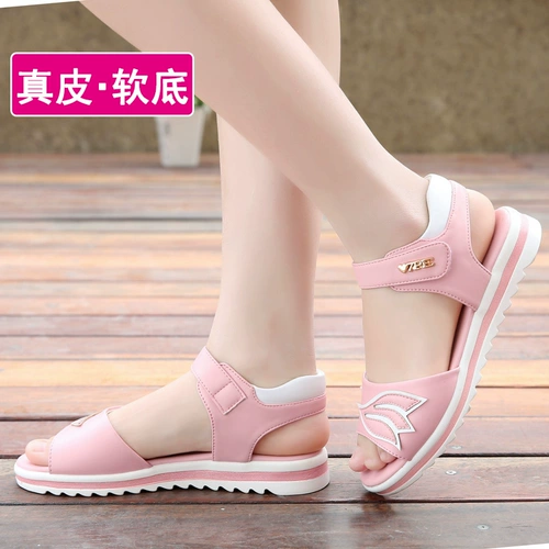 Летние сандалии, модный наряд маленькой принцессы, туфли для школьников, в корейском стиле, подходит для подростков, мягкая подошва