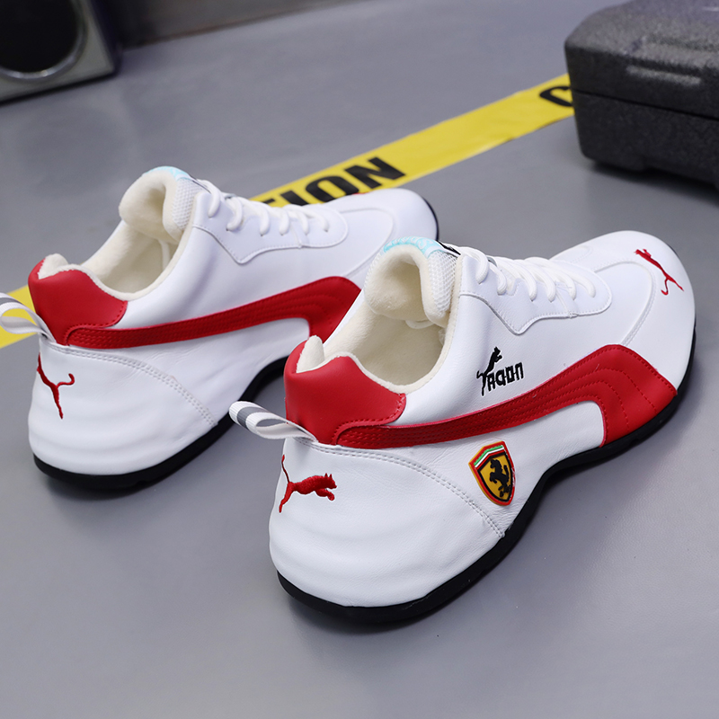 Genuine leather men's shoes 2022 spring new Korean version Pipponbag bottom shoes lovers Breathable Comfort Sneakers Boom Shoes