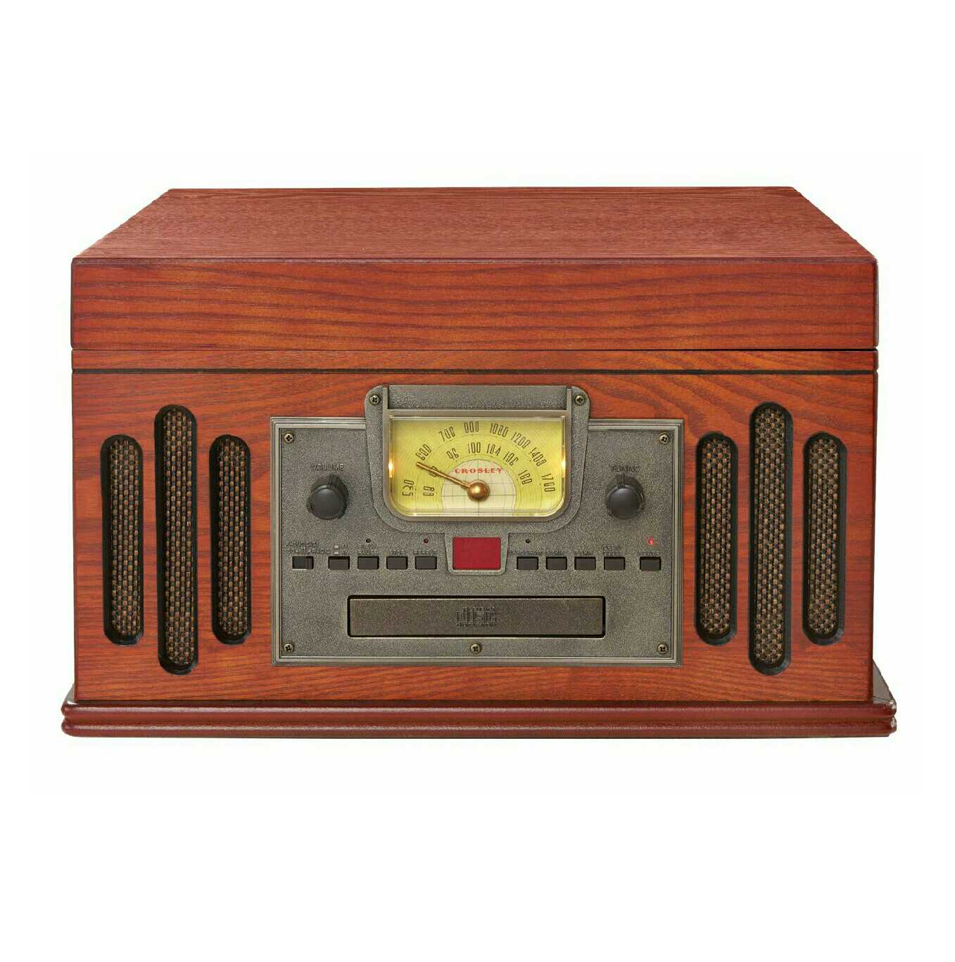 Thương hiệu mới crosley cr704c-pa nhạc sĩ ghi đĩa vinyl radio CD player băng chơi phụ 	đầu đĩa than audio technica at lp60	
