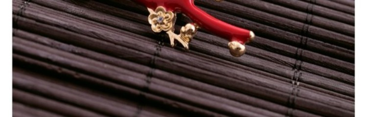 Trâm, trang sức nữ, phụ kiện thời trang Âu Mỹ, cành đỏ, hình chim, trâm cài nữ, ghim dát ghim cài cổ áo sơ mi nam