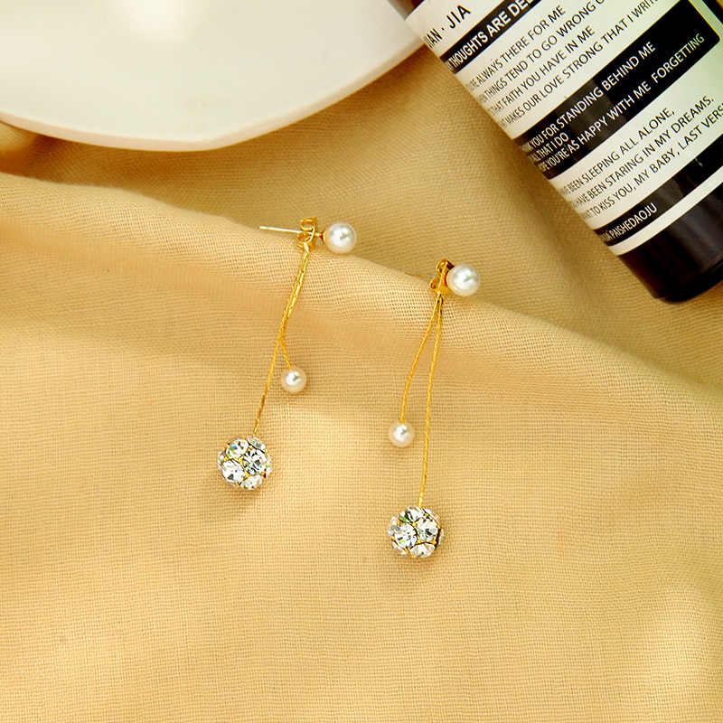 Long Tassel Simple New Trendy Pearl Earrings Wholesale Nihaojewelry display picture 1