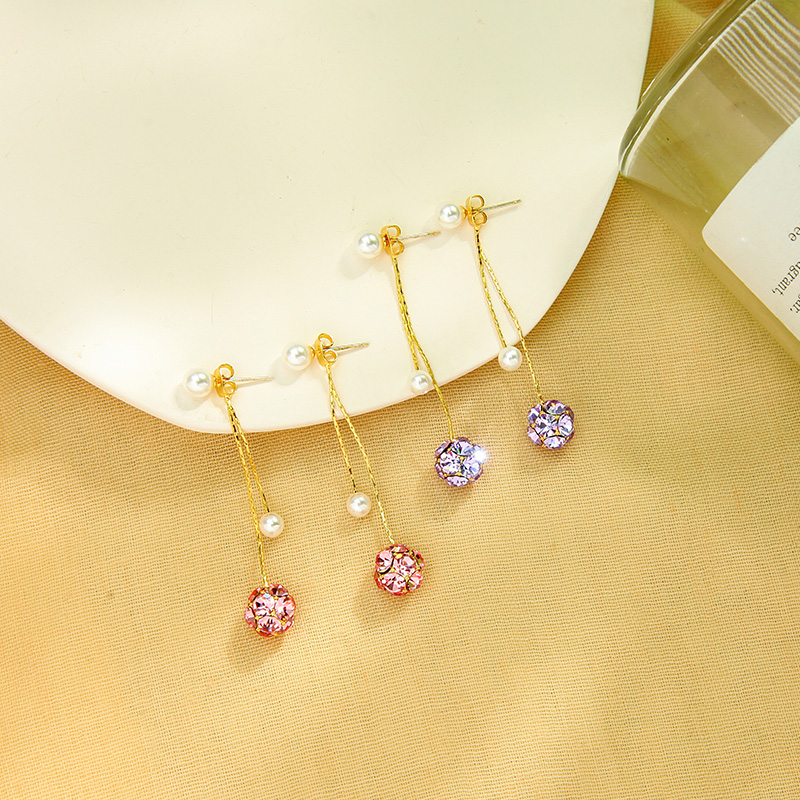 Long Tassel Simple New Trendy Pearl Earrings Wholesale Nihaojewelry display picture 4