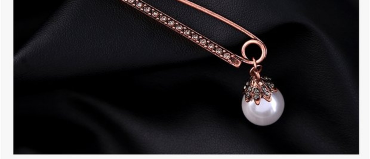 Trâm nữ châu Âu và Mỹ phong cách retro đồ trang sức hợp kim chống ánh sáng thả kim cương thả mặt dây chuyền ngọc trai trâm cài ghim cài áo vest nam