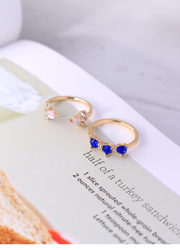 Nhẫn nữ thời trang châu Âu và Mỹ hipster cá tính trang sức hoang dã thiết lập thân thiện với môi trường nhẫn vàng nam 18k