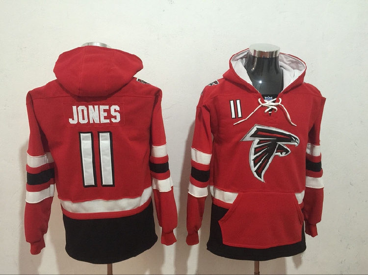 Áo hoodie Jersey dài tay thêu thêu mùa thu và mùa đông cỡ lớn hip hop thể thao Falcons Falcons2 # 11 #