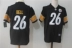 Người hâm mộ quần áo bóng bầu dục huyền thoại tay ngắn thêu cỡ lớn hip hop Steelers người thép 26 # BELL - bóng bầu dục găng tay chơi bóng bầu dục bóng bầu dục