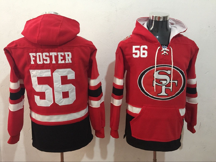 Quần áo bóng bầu dục dài tay áo hoodie cỡ lớn thêu hip-hop mùa thu và mùa đông 49ers49 người đội 10 # 16 # 53 # 56 # bóng ném rugby