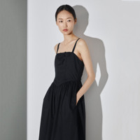 ZA2024 Autumn New Fashion Versatile Women's Bow Decorated Suspender Midi Dress 4764806 800