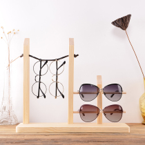 High-grade solid wood glasses display stand sunglasses sunglasses display cabinet display decorative props glasses shelf wholesale custom