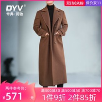 Autumn and winter British style male slim long wool coat trench coat over knee camel pull wind wool tweed non cashmere coat