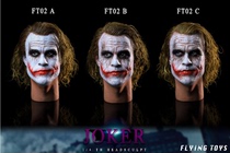Spot 1 4 JOKER clown head carving FT02 hair-planting wax figure head carving movable soldier doll model