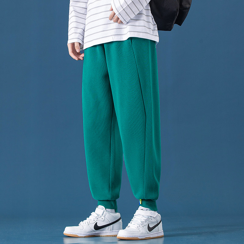 Bunches Pants Men's Autumn Winter Loose Closing up Smoke Tubes Pants Male Tide Cards Casual Long Pants Loose bunches Pants Sports pants