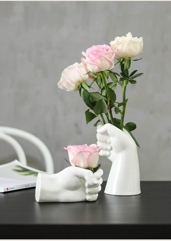 Lúc này, phòng gốm sứ sáng tạo hình bàn tay nhà khách phòng hoa đơn giản cắm hoa trắng chậu cây - Trang trí nội thất trang tri phong khach dep