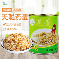 Tiancong rock sugar canned oats milk tea shop special cereal oats degreased canned nutritious breakfast ready-to-eat 850g